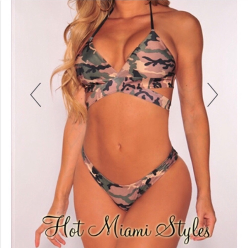 Camo Wrap Around Bikini  - Size Small
